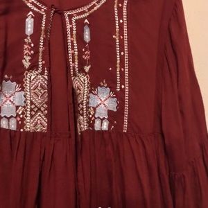 Franchescas bohemian peplum “cardigan”